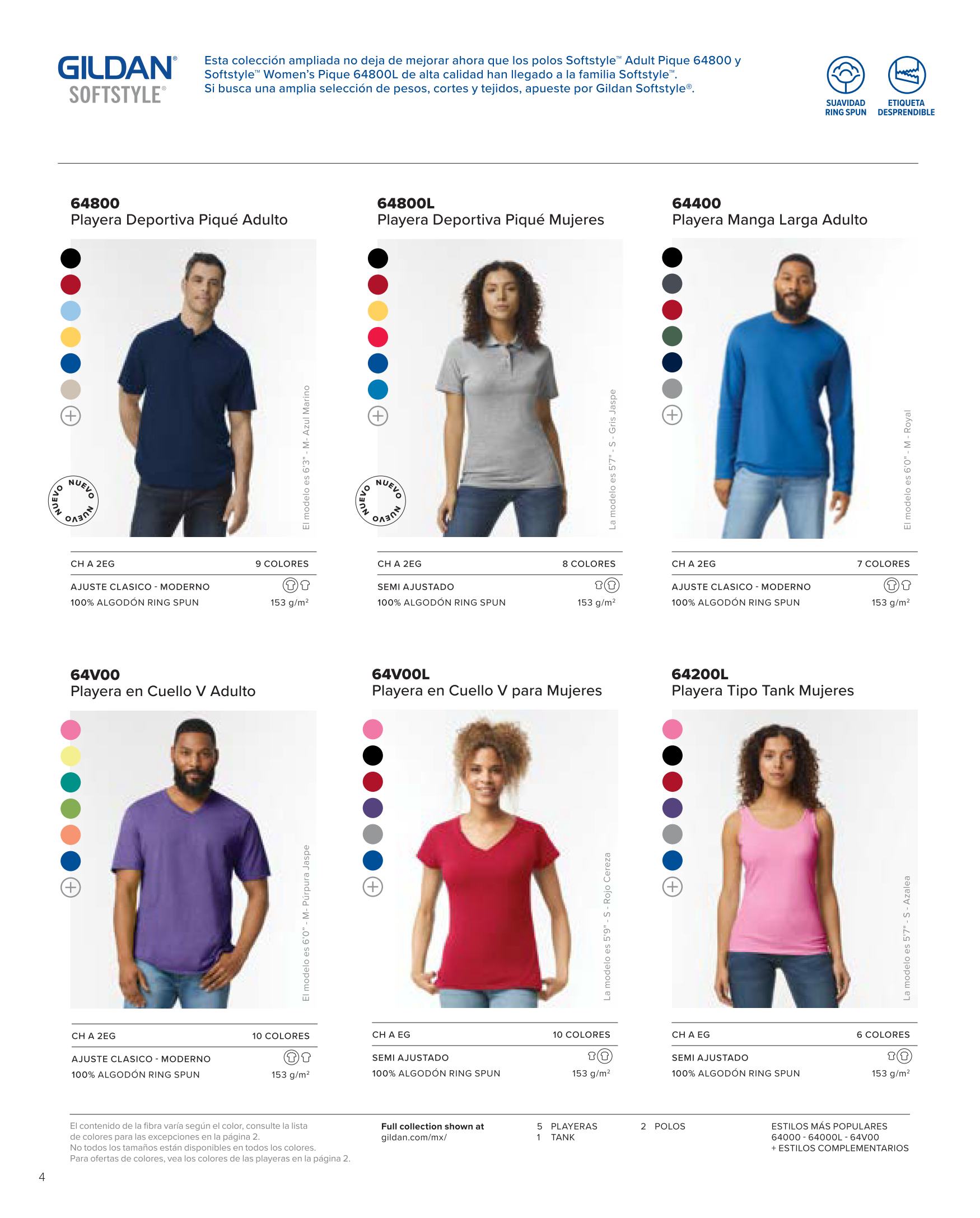 Playeras gildan colores online
